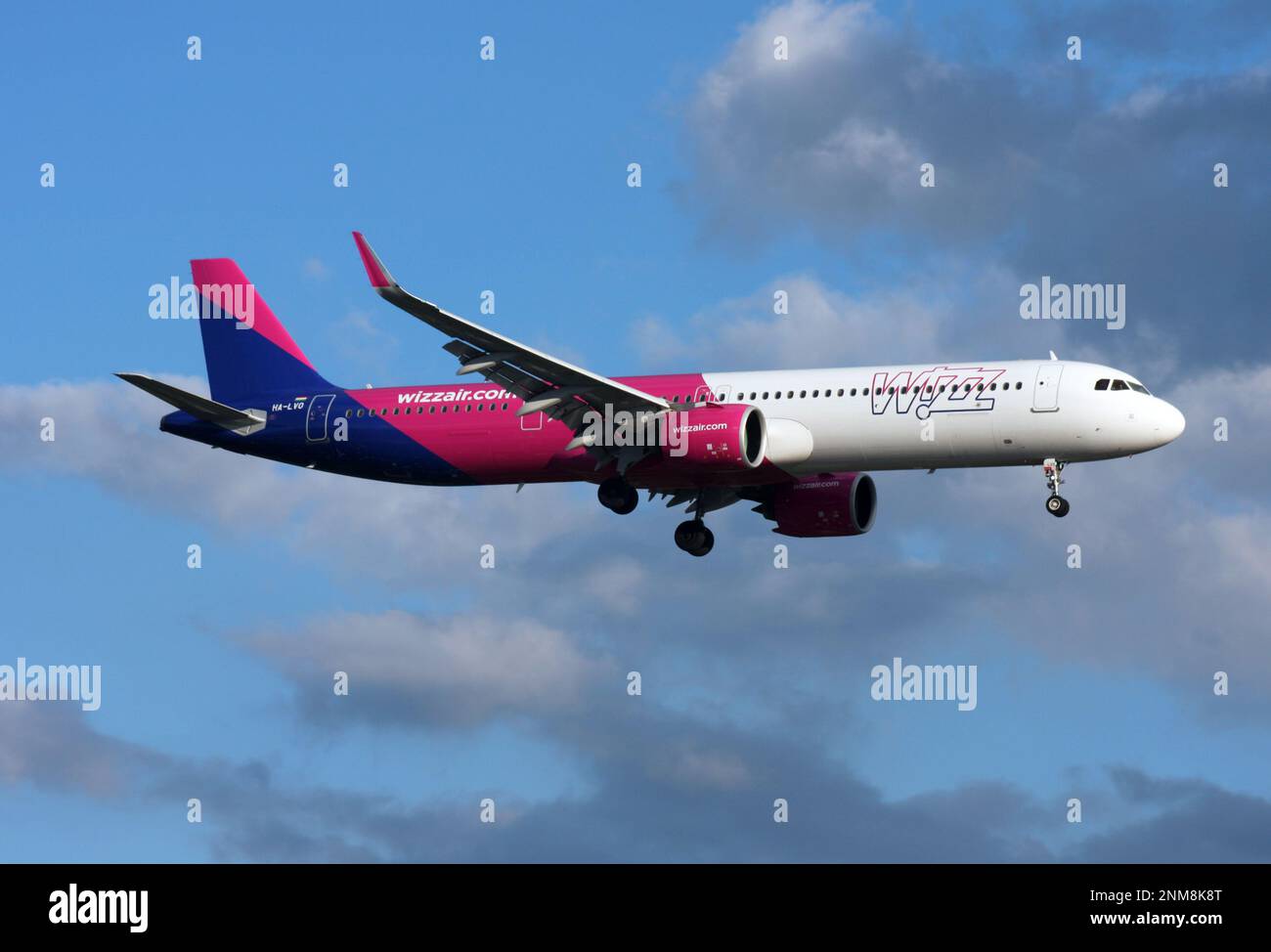 An Airbus A321 271NX Of Wizz Air Approaching London Gatwick Airport