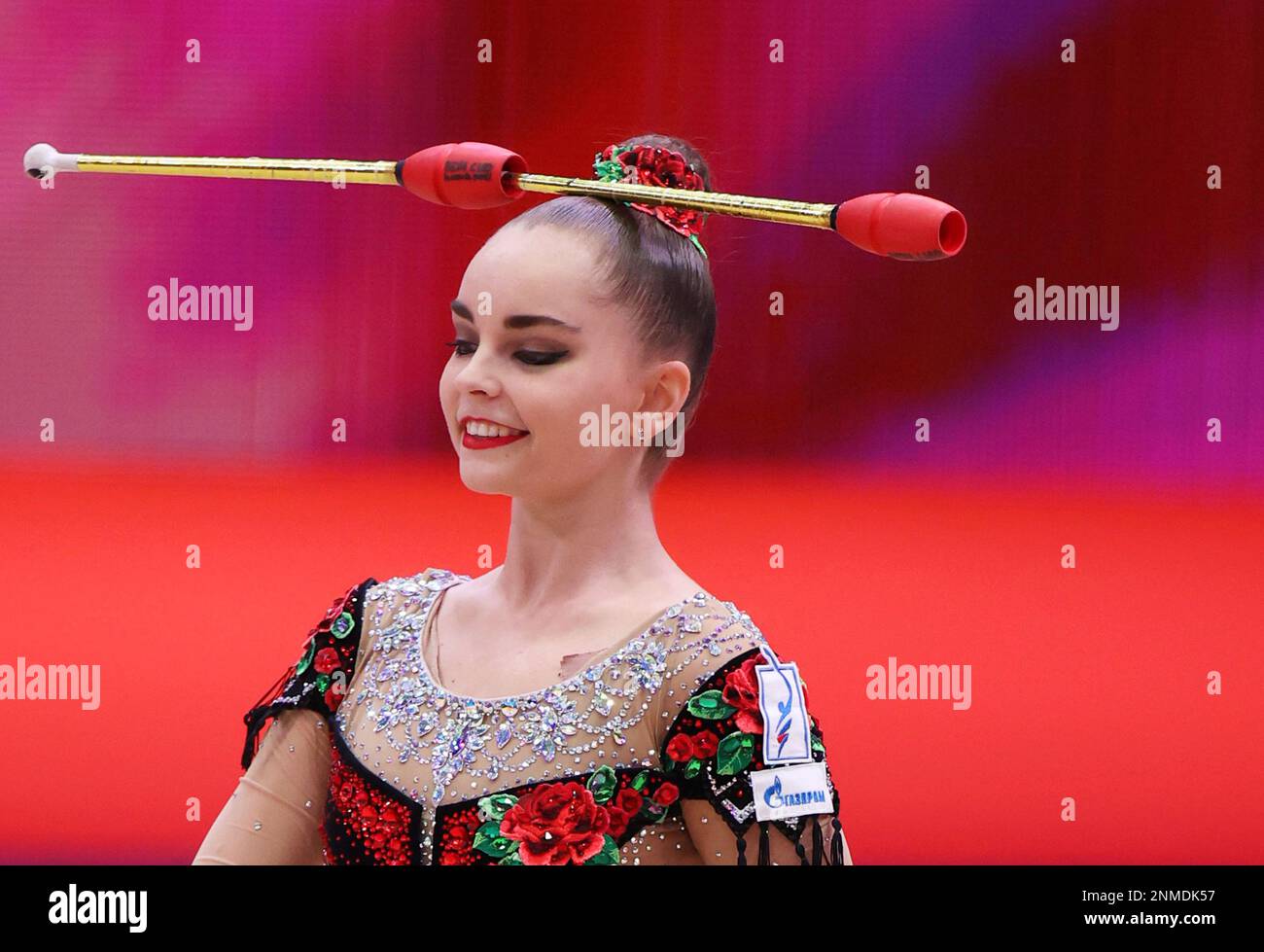 Russian Arina Averina Performs A Clubs During The Individual Finals Of