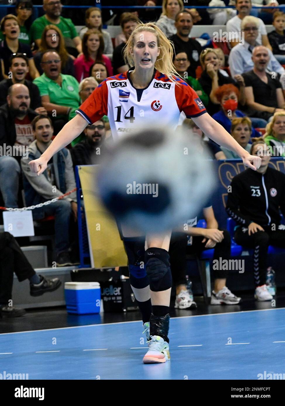 Kristine Breistol Of Team Esbjerg Eyes The Ball During The Women S