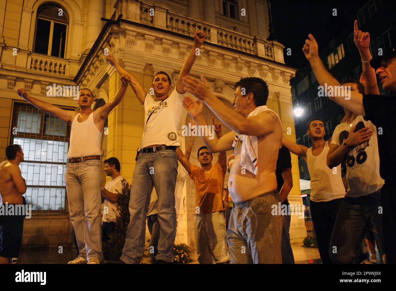 Residents Of Sarajevo Celebrate Early On Tuesday July In The