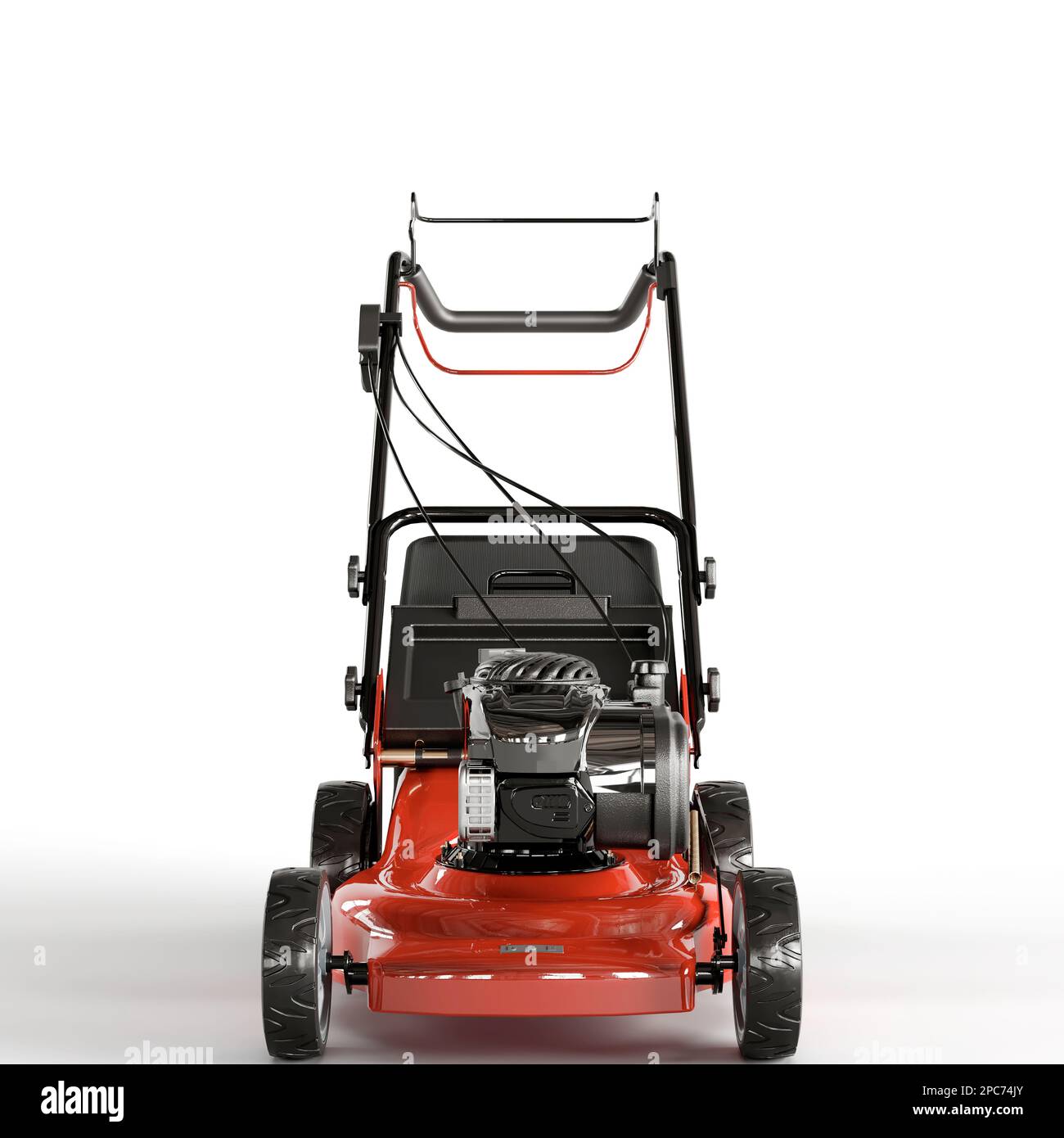 Small Motor Powered Lawn Mower D Rendering Ideal For Garden Care