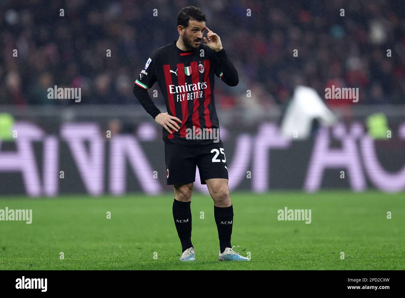 Milano Italy Th Mar Alessandro Florenzi Of Ac Milan Looks On