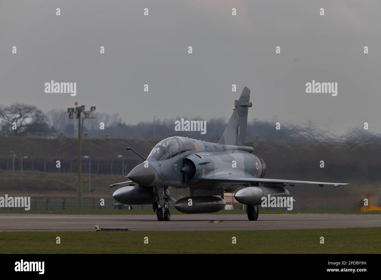 Indian Air Force Mirage 2000TI Taxiing At RAF Waddington Ready To Go