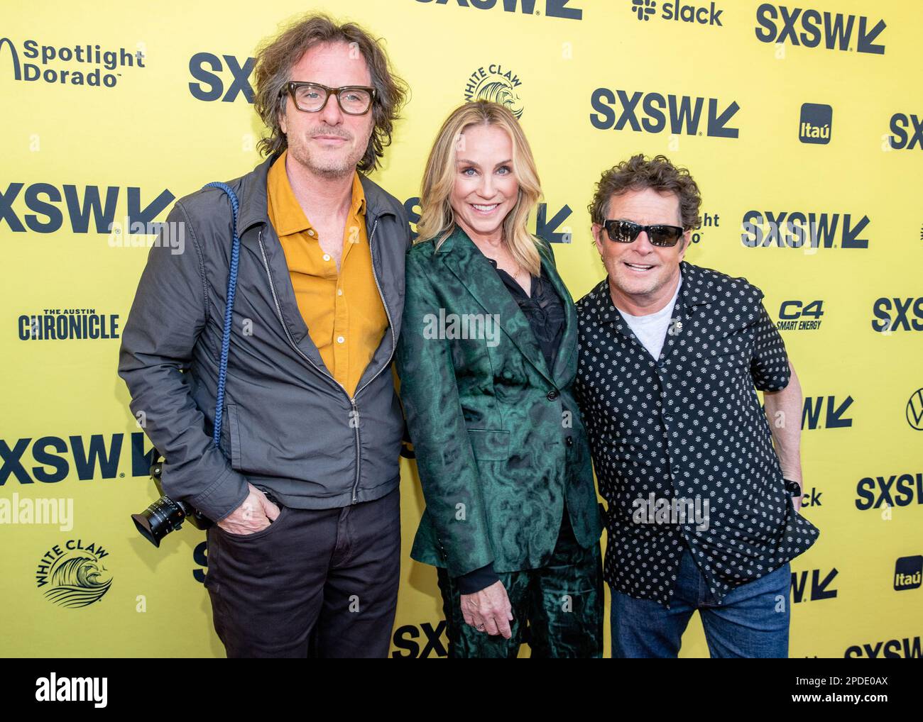 AUSTIN TEXAS MARCH 14 L R Davis Guggenheim Tracy Pollan And