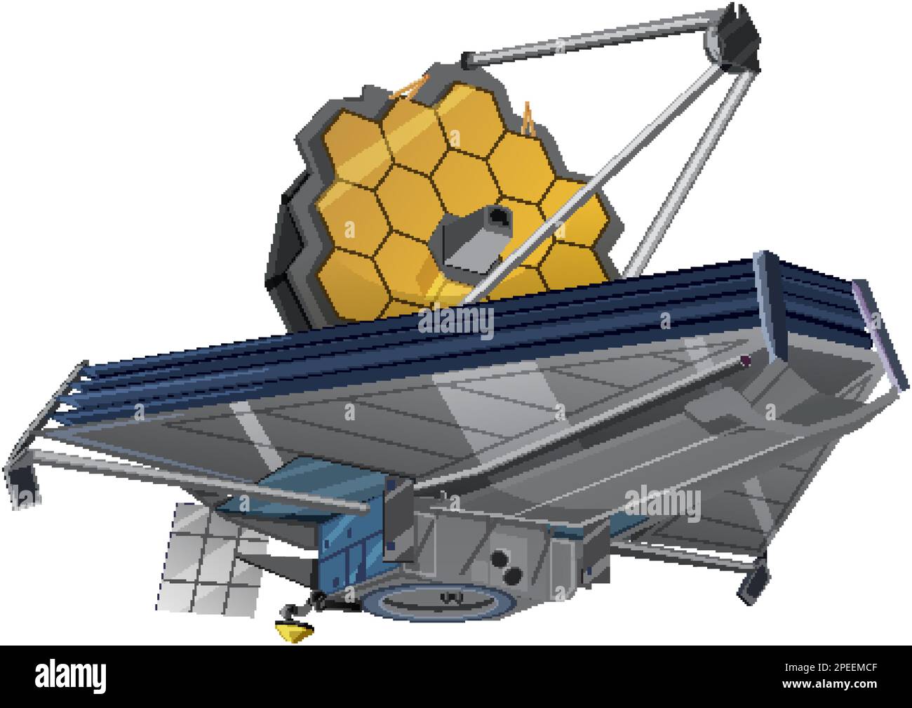 James Webb Space Telescope JWST Illustration Stock Vector Image Art