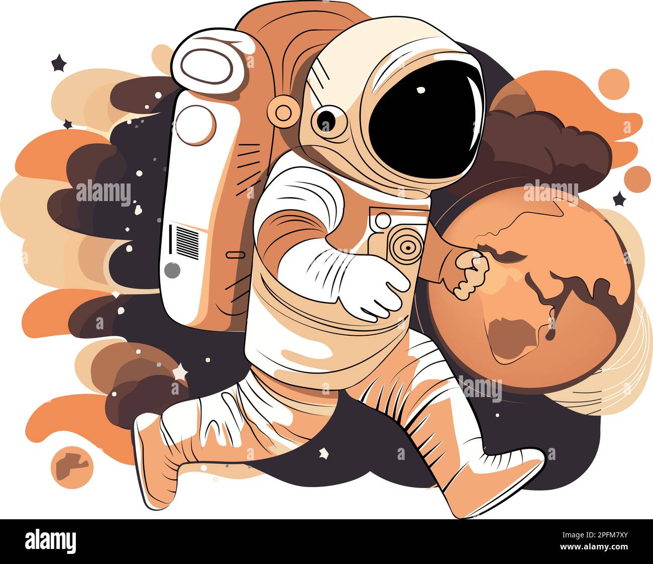 Astronaut Explores Space Being Desert Planet Astronaut Space Suit