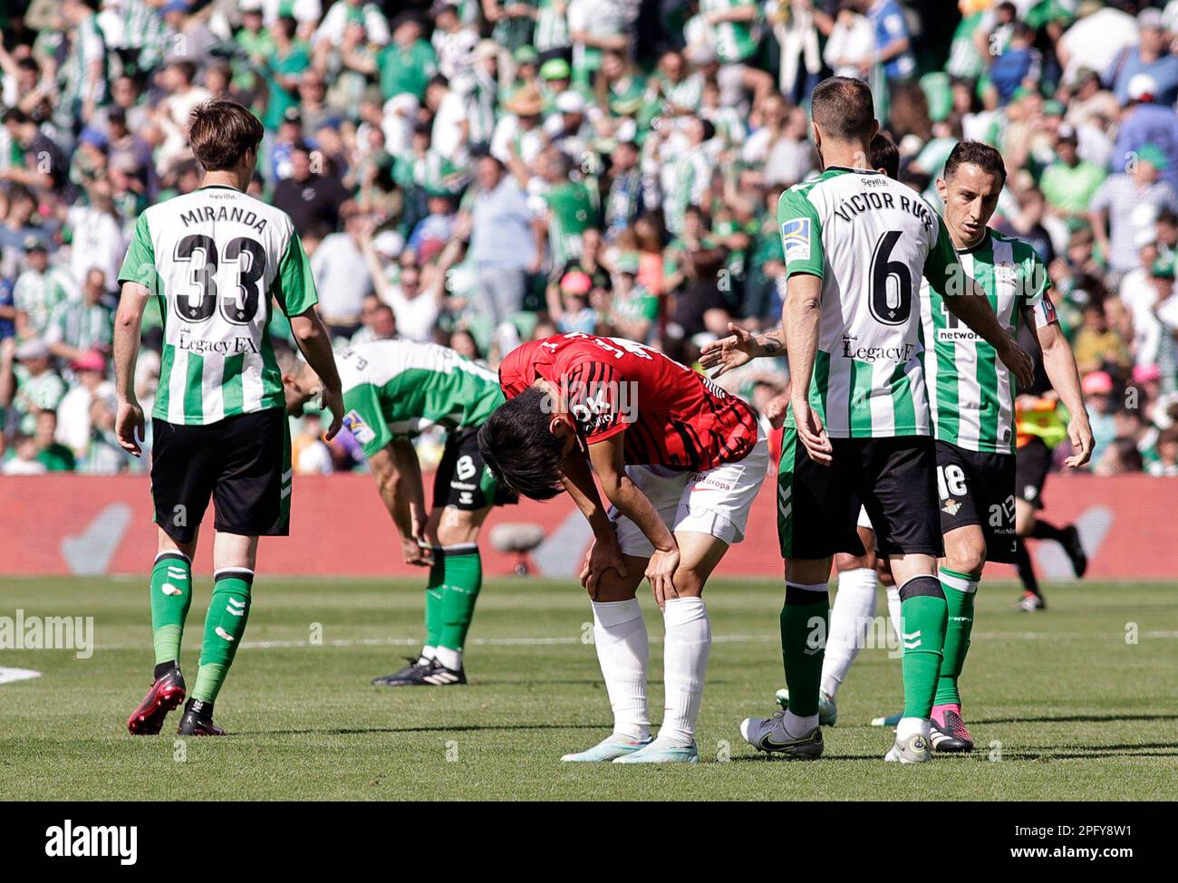 Spanish La Liga Soccer Match Betis Vs Mallorca At Benito Villamarin