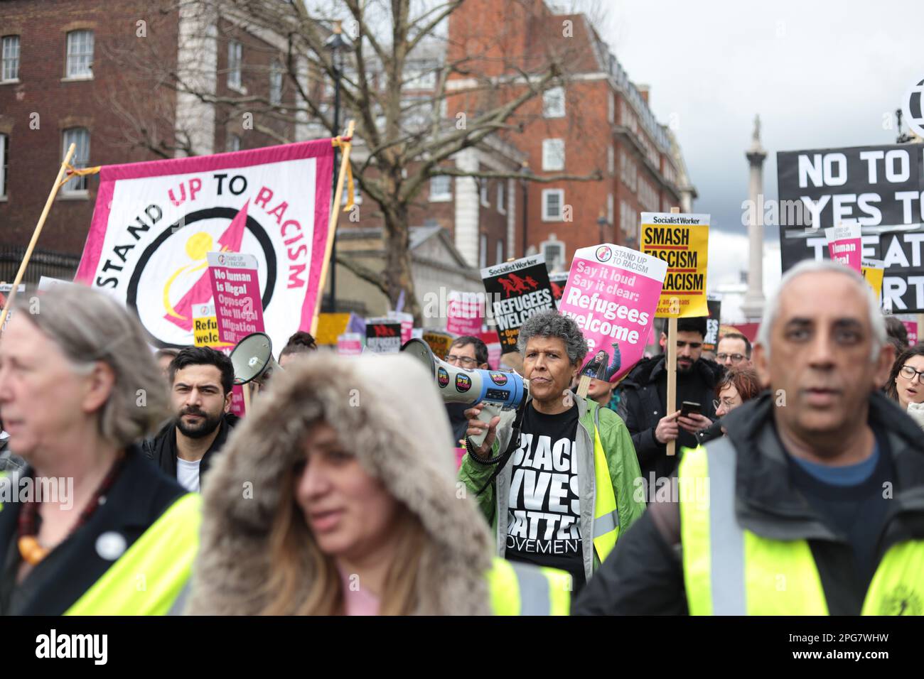 London UK 18th Mar 2023 People Attend The Resist Racism National