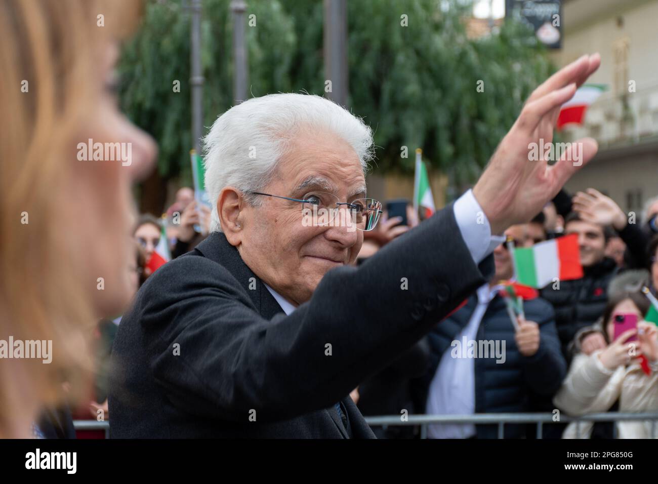 The President Of The Italian Republic Sergio Mattarella Visits Casal Di