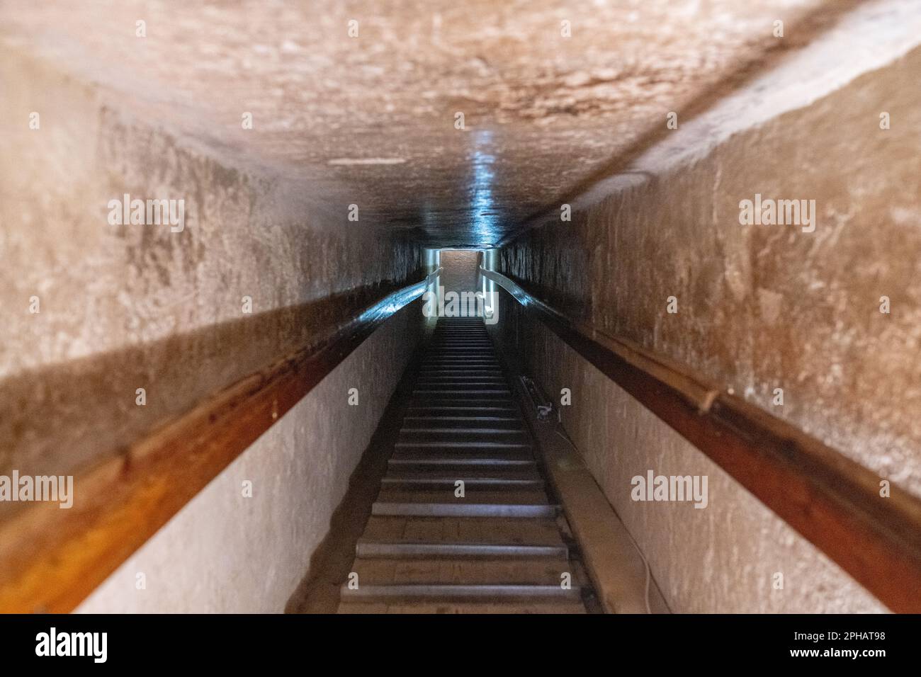 The Ramp At The Entrance To The Pyramid Of Khafre Leading Down To The