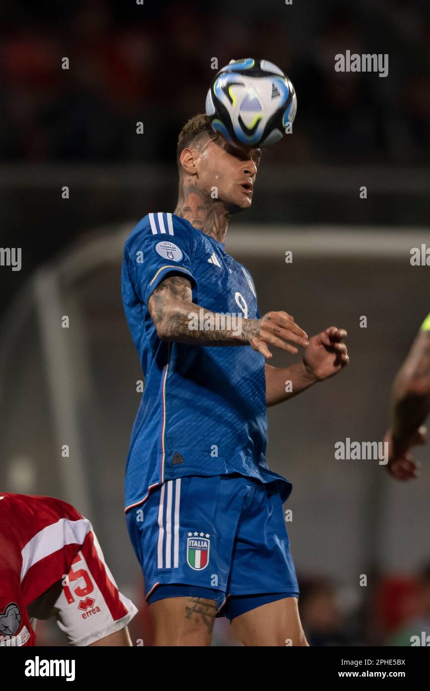 Gianluca Scamacca Italy During The UEFA European Qualifiers Germany