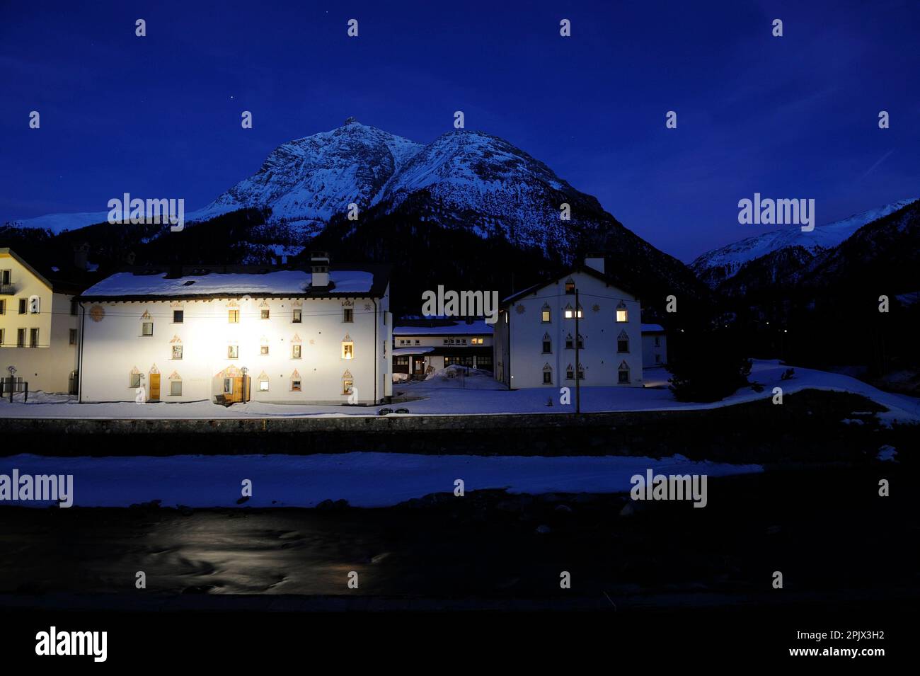 The Village Of La Punt Engadin Switzerland Stock Photo Alamy