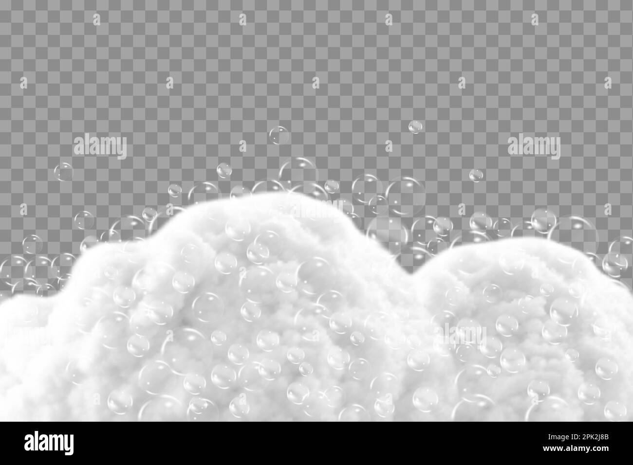 Shampoo Bubbles Texture Bath Foam Isolated On Transparent Background