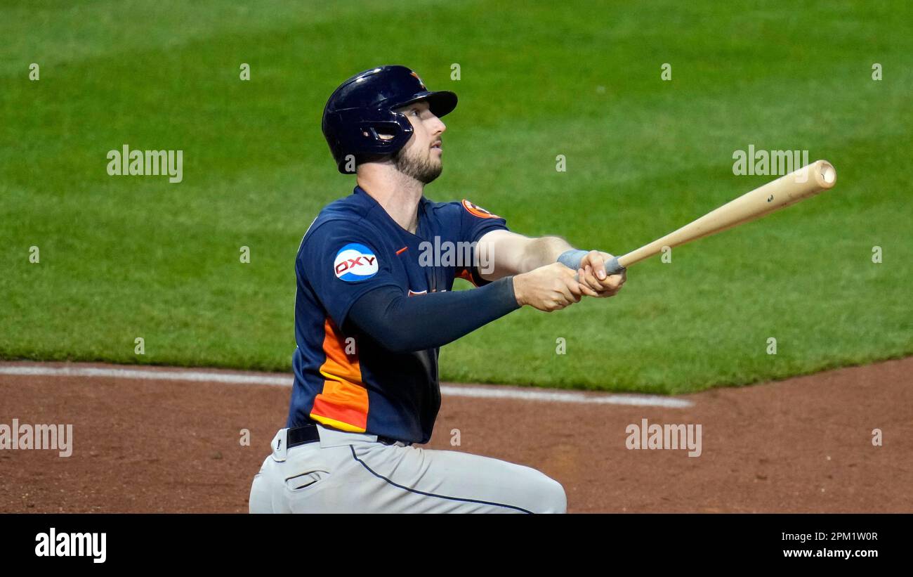 Houston Astros Kyle Tucker Bats During A Baseball Game Against The