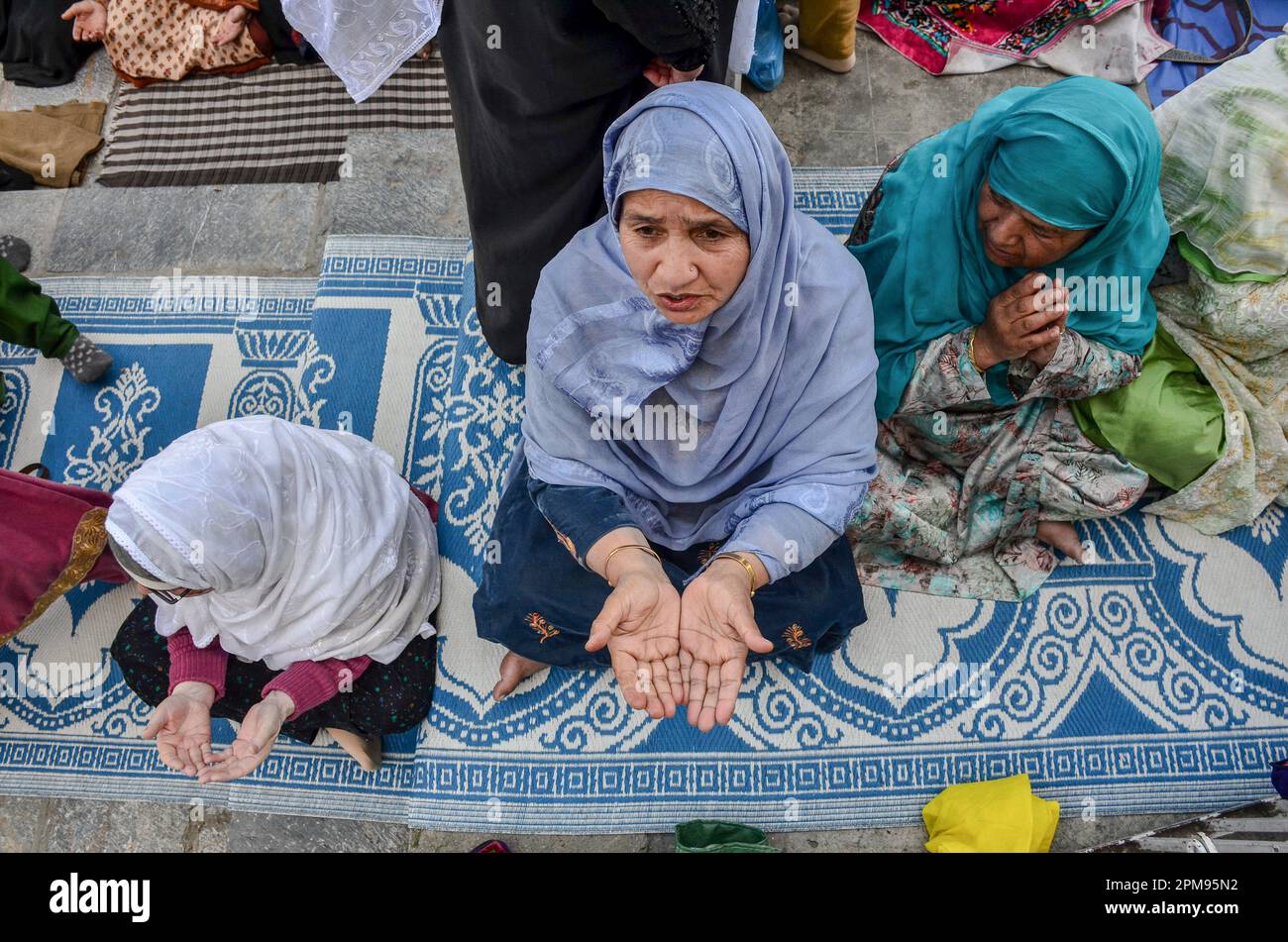 Srinagar India Th Apr Kashmiri Muslim Devotees Pray At The