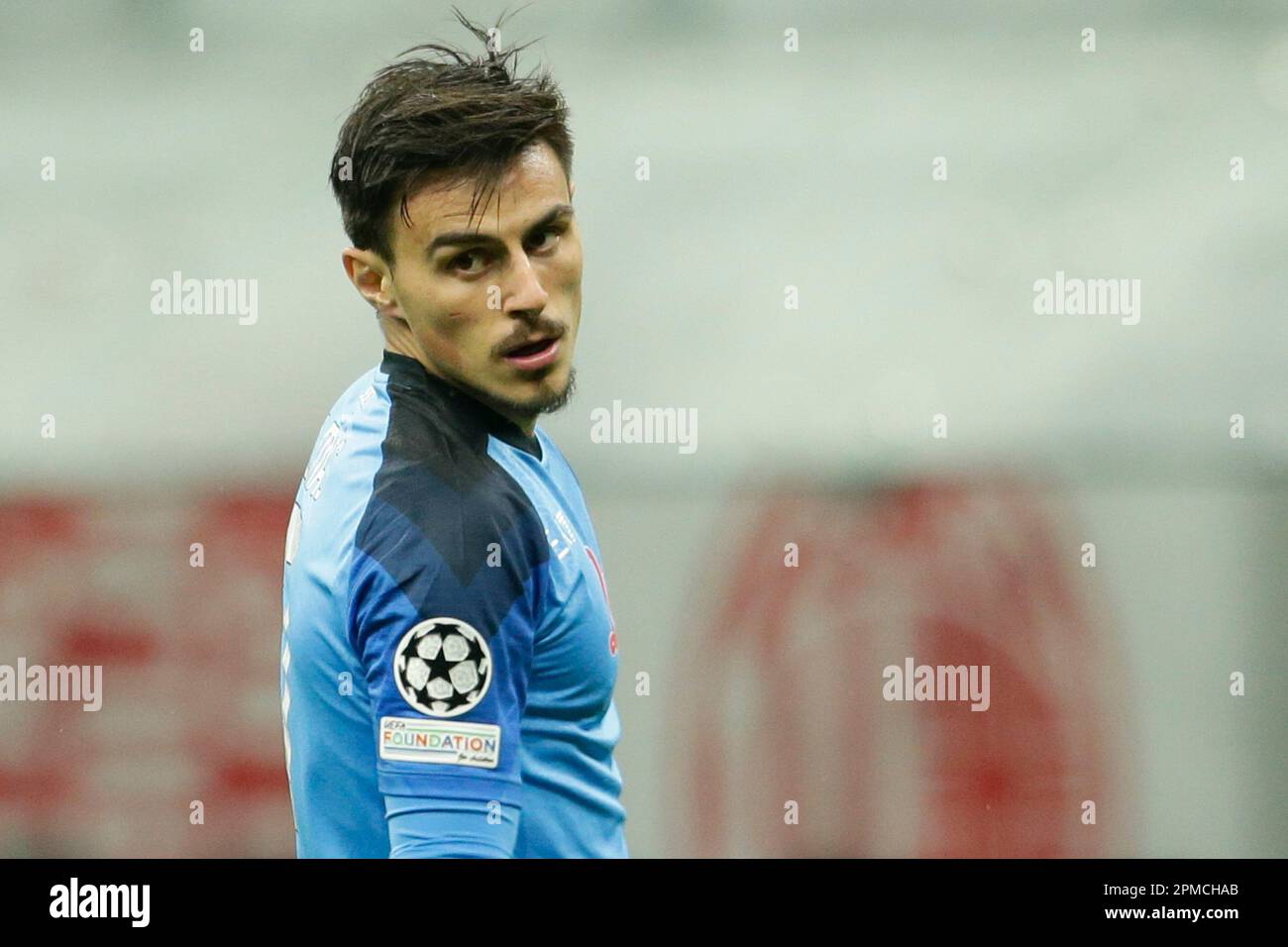 Ssc Napoli S Macedonian Midfielder Eljif Elmas Looks During The Uefa