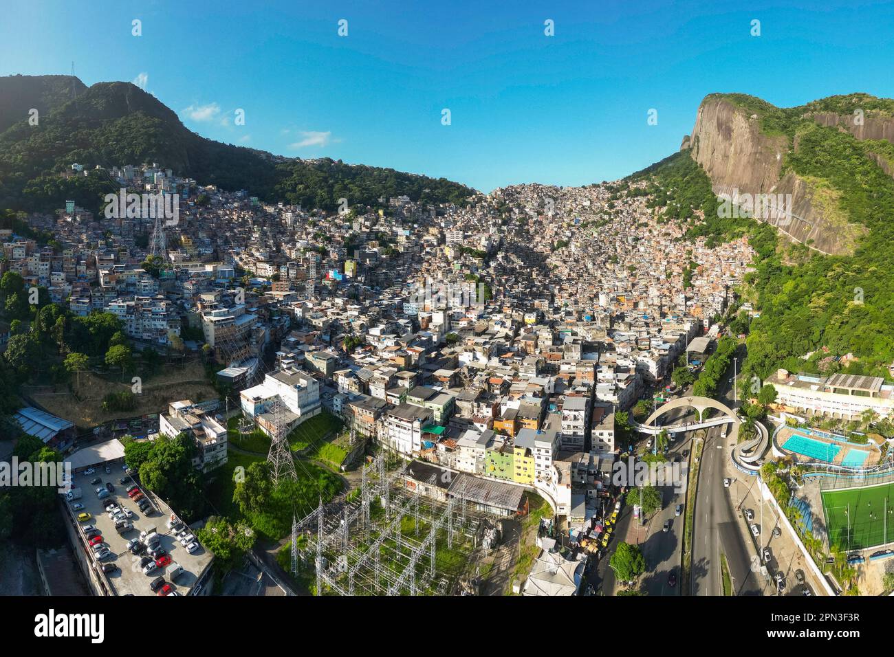 Aerial View Of Favela Da Rocinha The Biggest Slum Shanty Town In