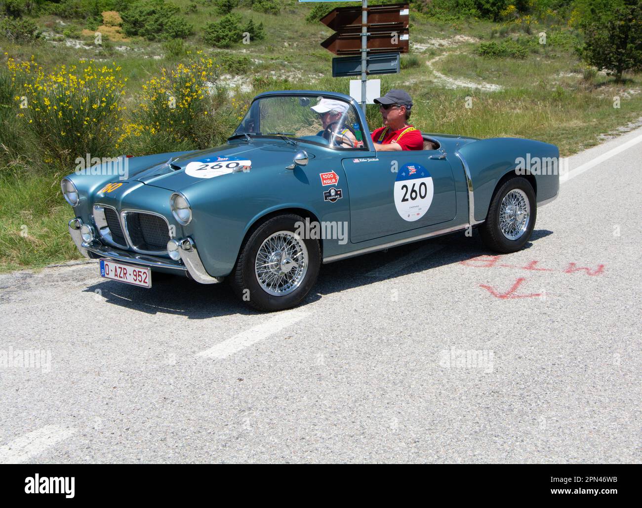 Urbino Italy Jun Fiat Tv Spider On An Old