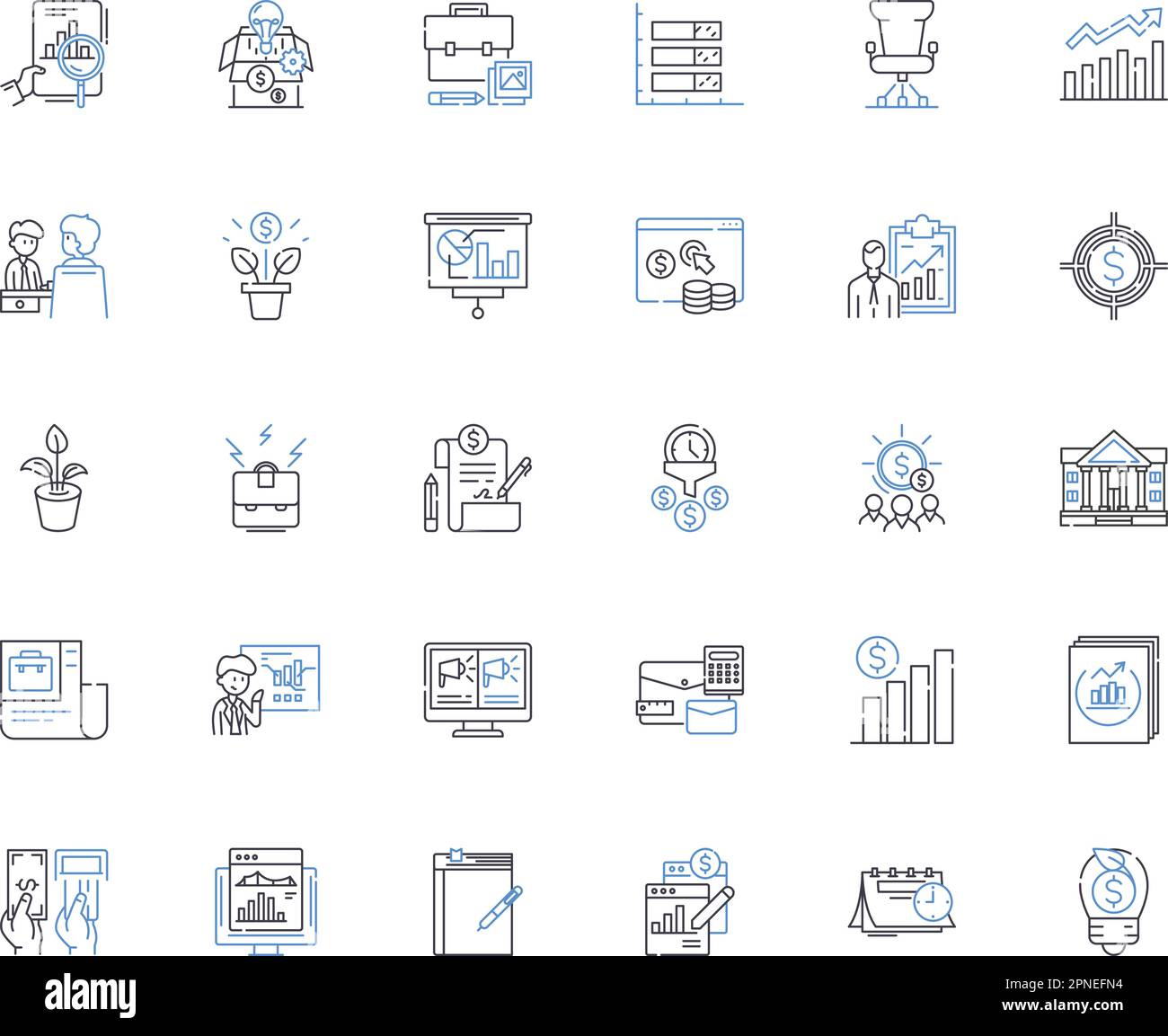 Competitive Insights Line Icons Collection Analysis Intelligence