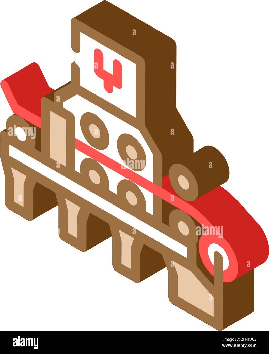 Hot Strip Mill Steel Production Isometric Icon Vector Illustration