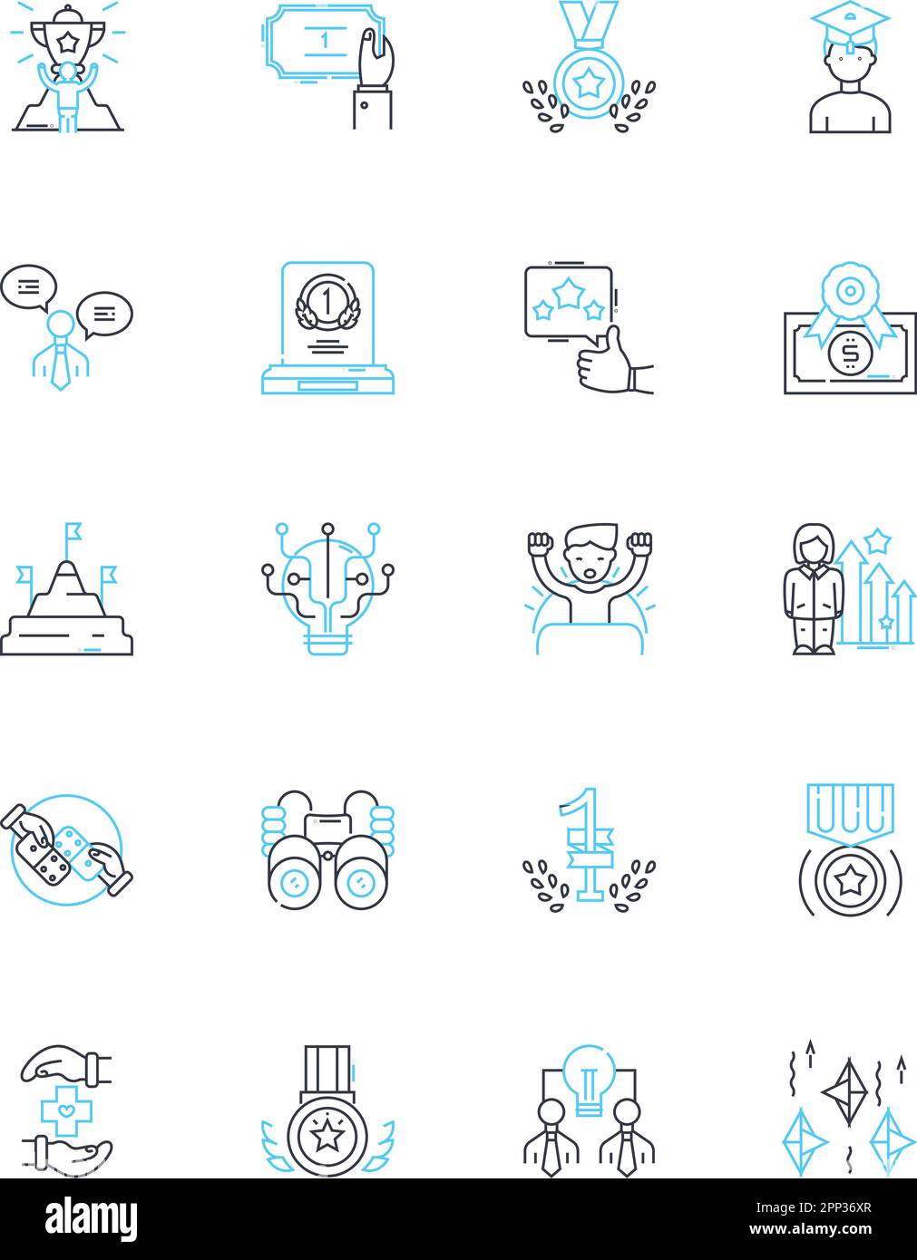 Design Phase Linear Icons Set Ideation Conceptualization