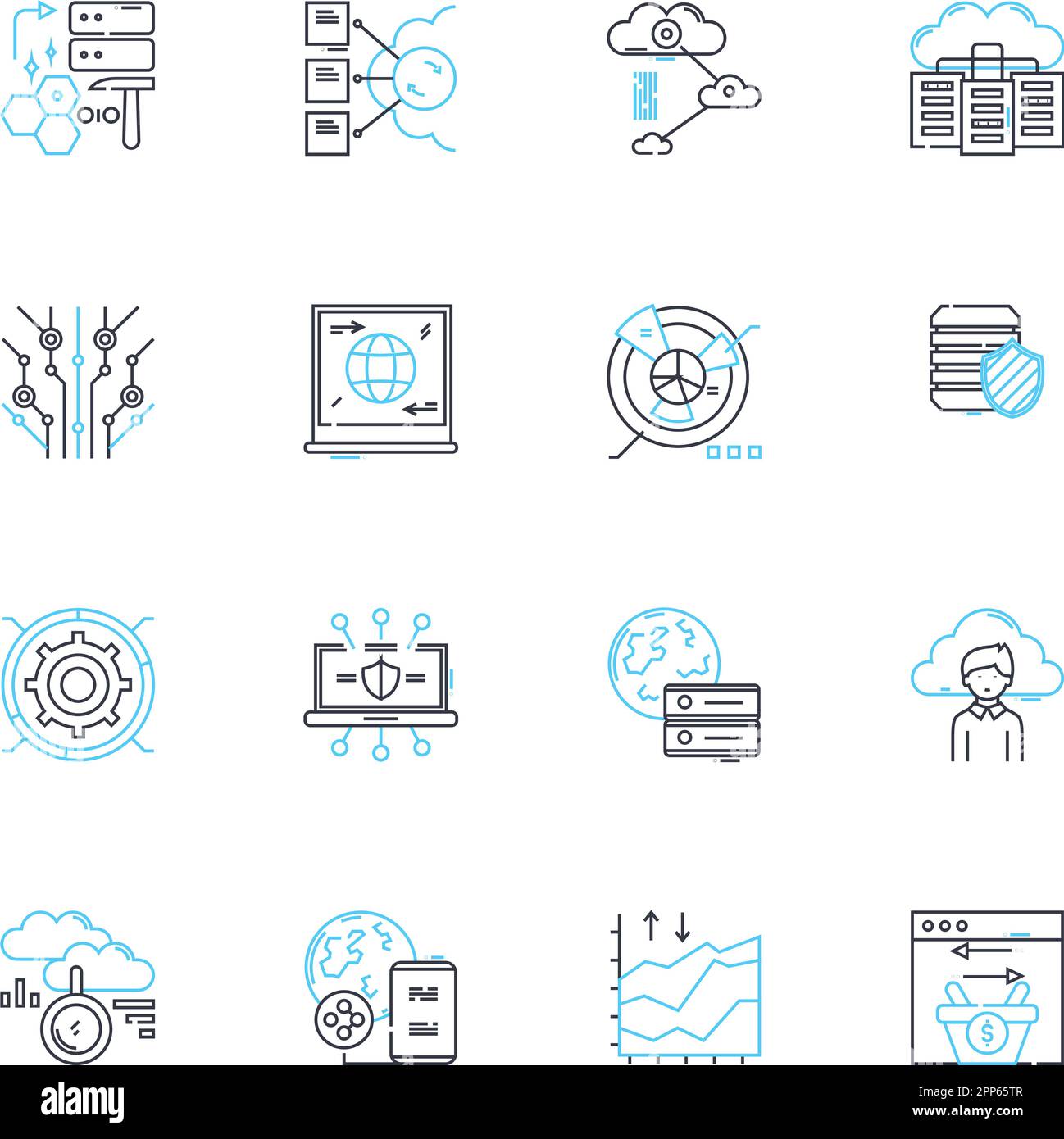 Nerk Security Linear Icons Set Firewall Encryption Authentication