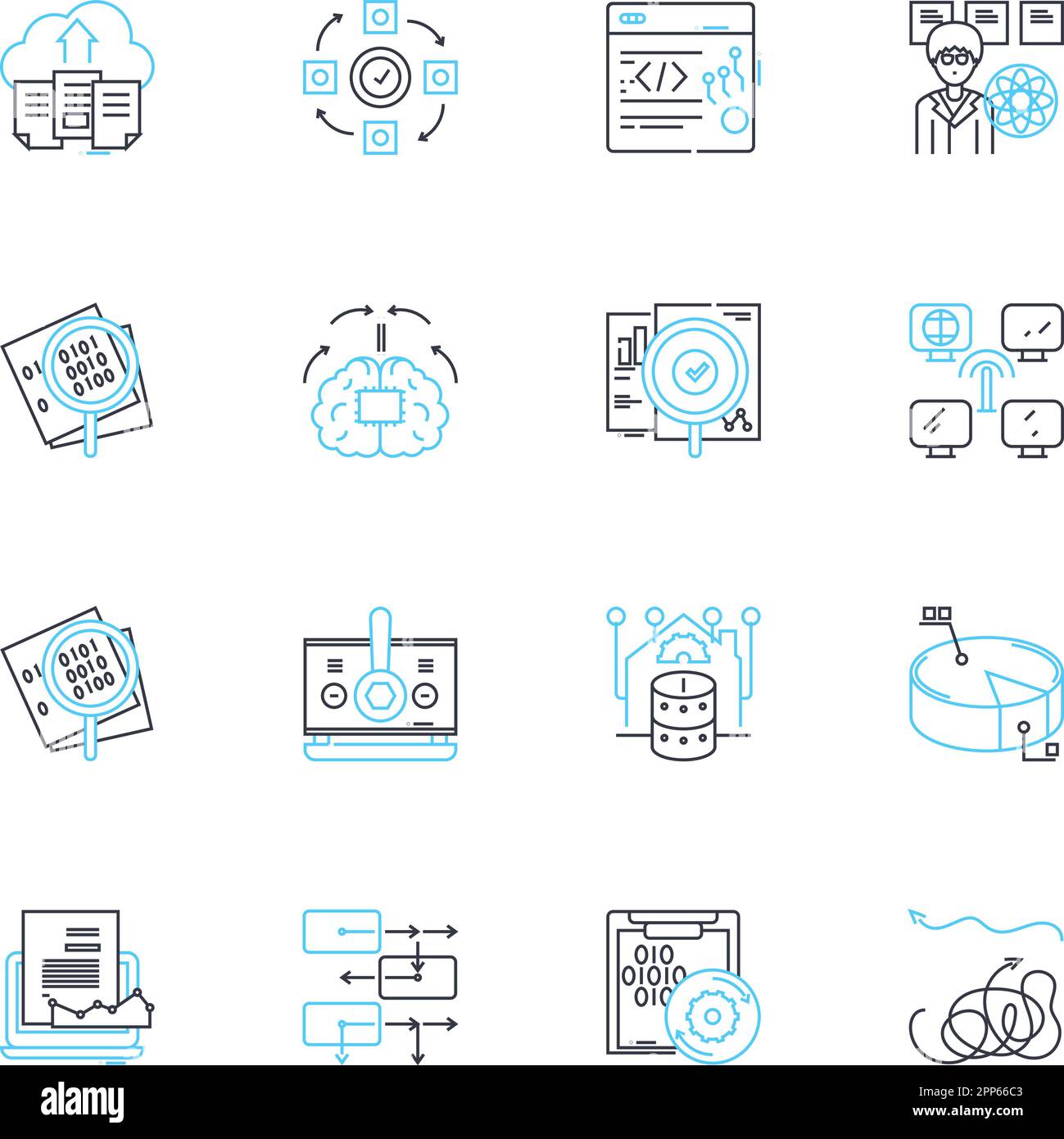 Strategic Evaluation Linear Icons Set Assessment Analysis Appraisal