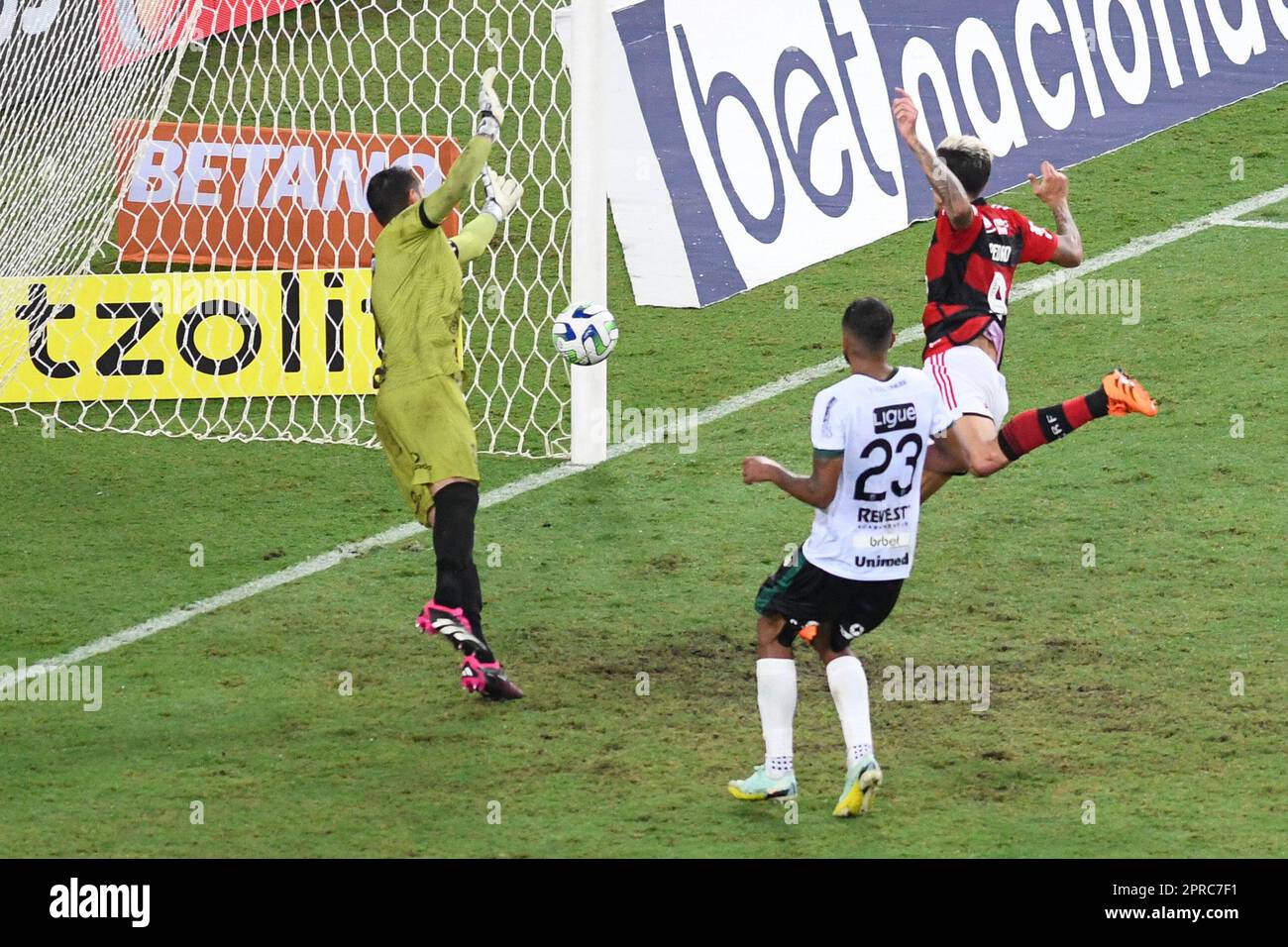 Rio De Janeiro Brazil 26th Apr 2023 Pedro In A Goal Throw During