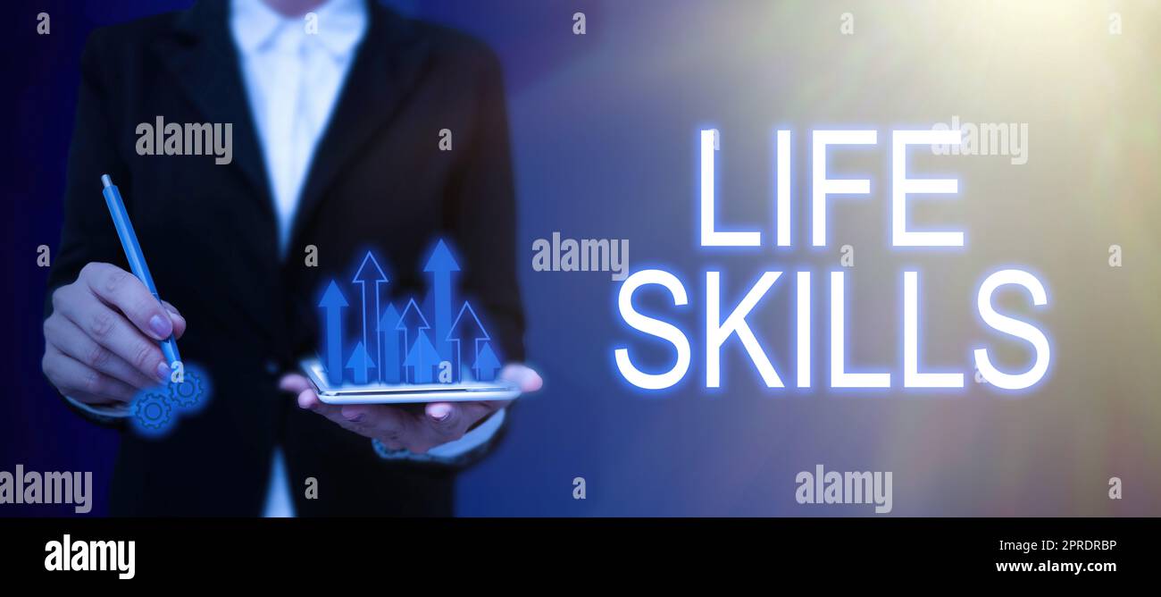 Sign Displaying Life Skills Conceptual Photo That Is Necessary Or