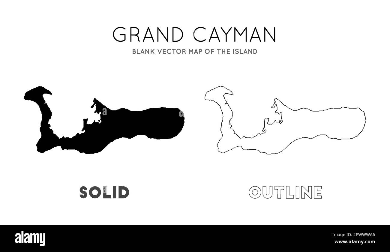 Grand Cayman Map Blank Vector Map Of The Island Borders Of Grand