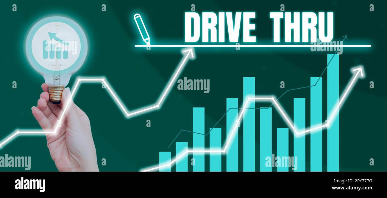 Conceptual Display Drive Thru Business Approach Place Where You Can