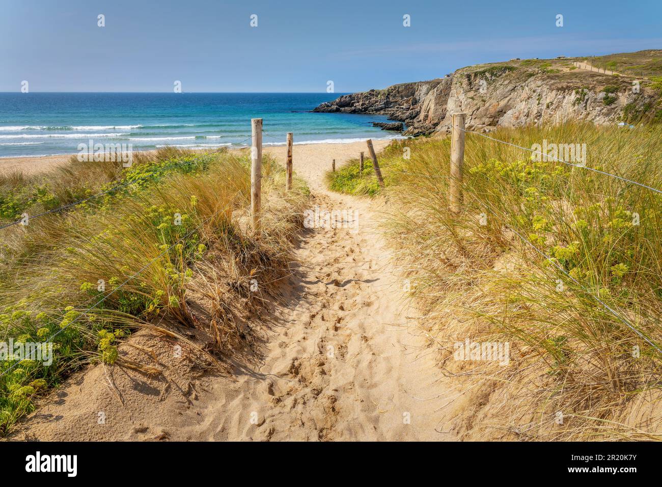 Sandy Path To The Beach On The West Coast Of Quiberon Peninsula