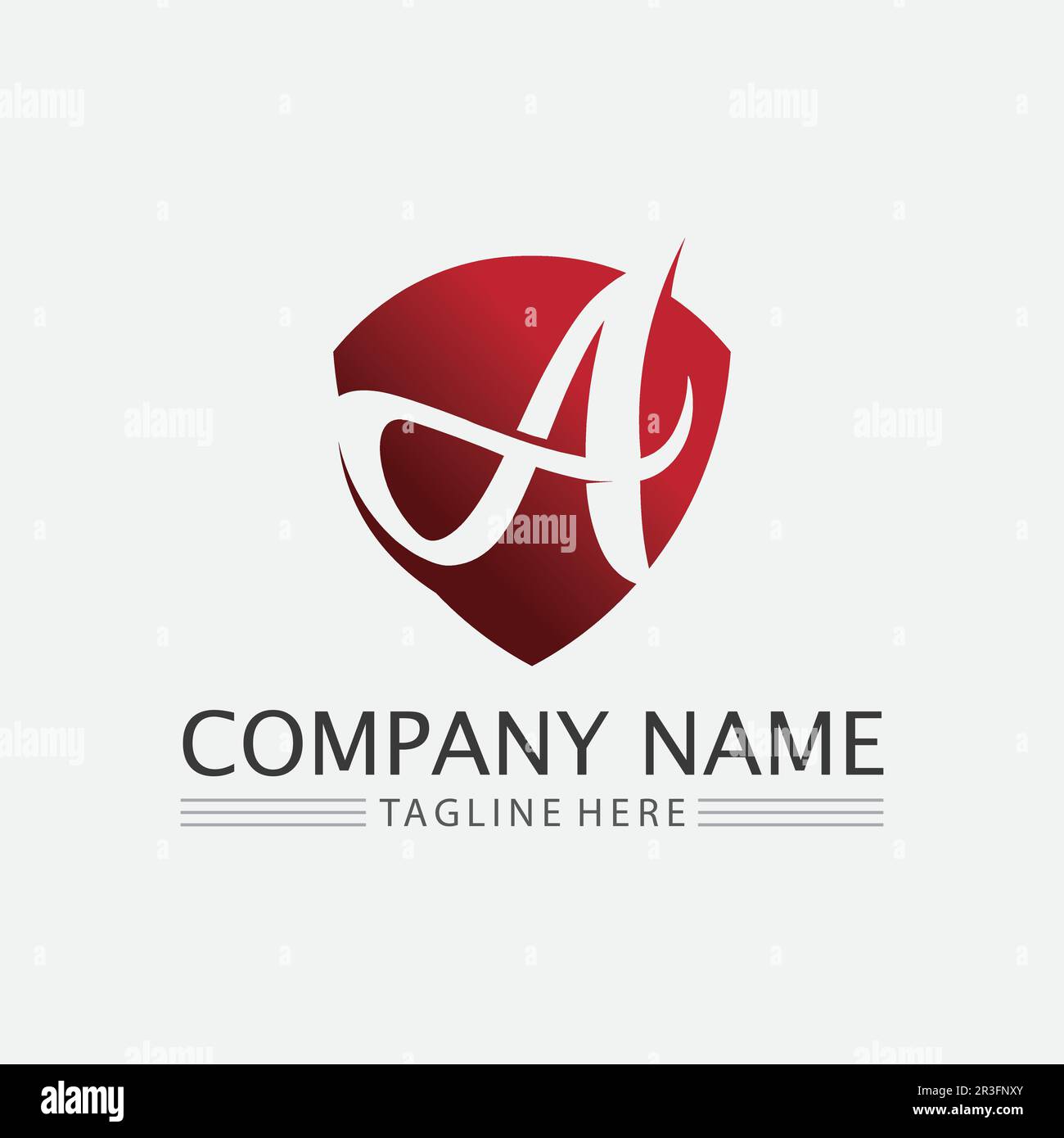 A Letter And Font Logo A Template Vector Icon Illustration Design Stock