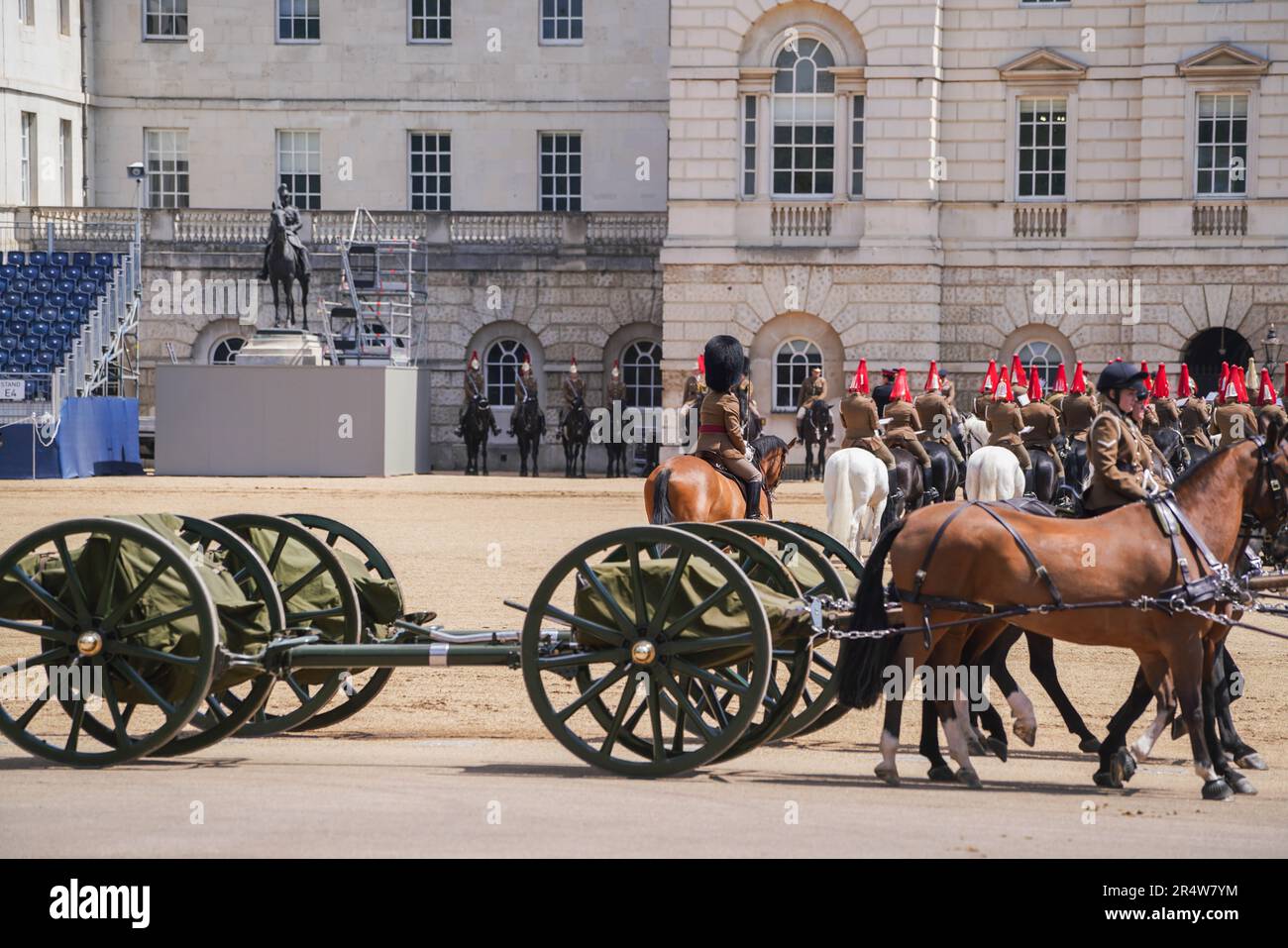 London Uk May Members Of The Household Cavalry Regiment Take