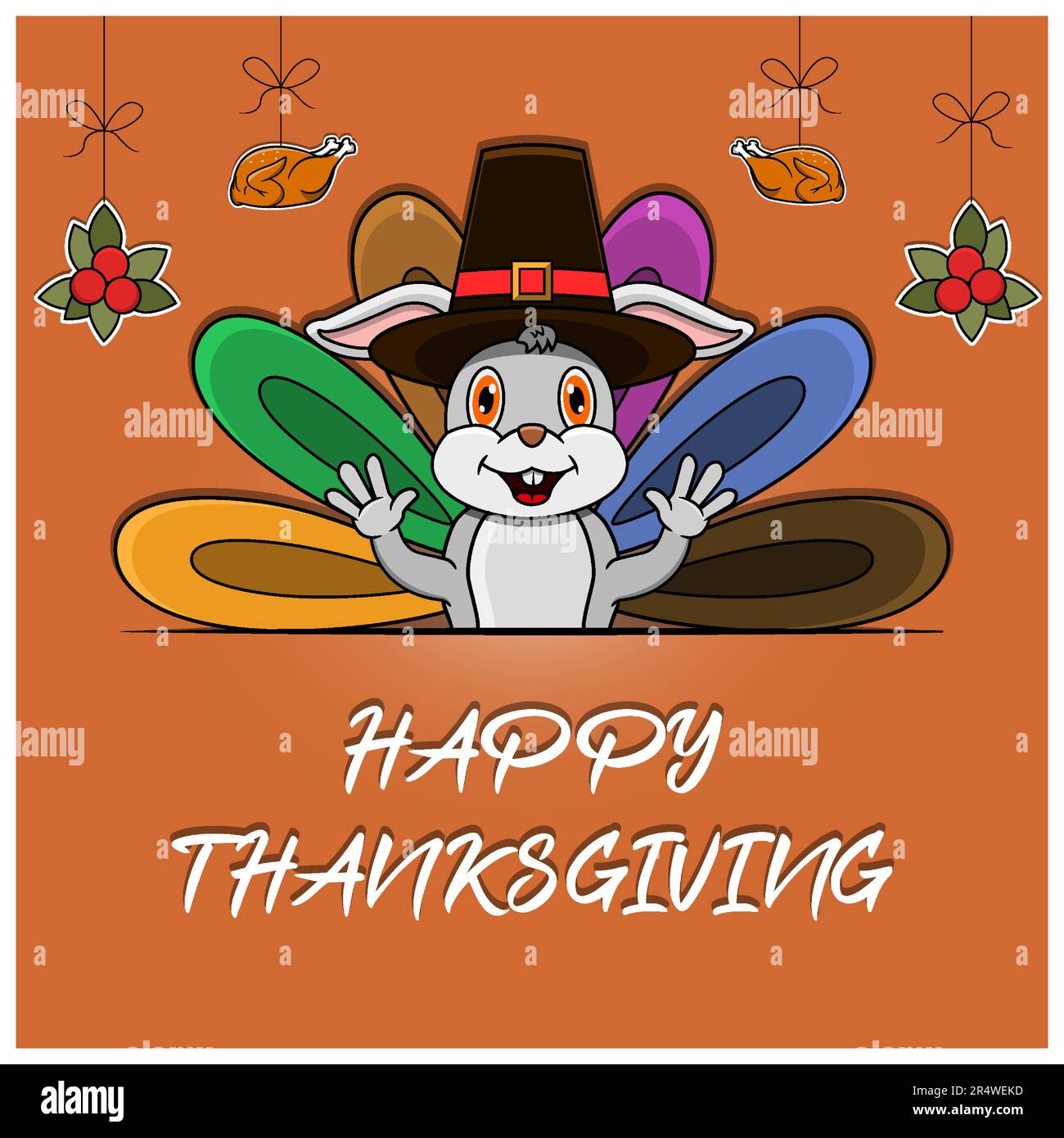 Happy Thanksgiving Greeting Card Poster Or Flyer Celebration Design