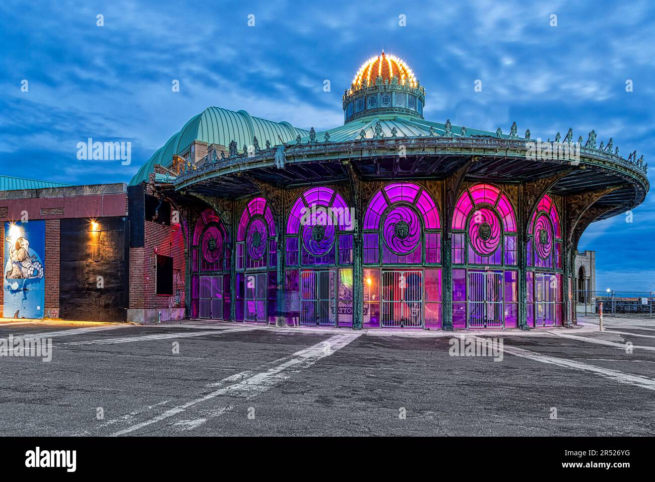 Asbury Park Carousel House Nj View To The Colorful Illuminated