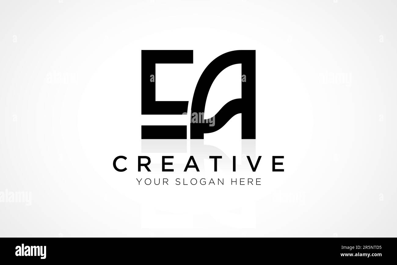 EA Letter Logo Design Vector Template Alphabet Initial Letter EA Logo