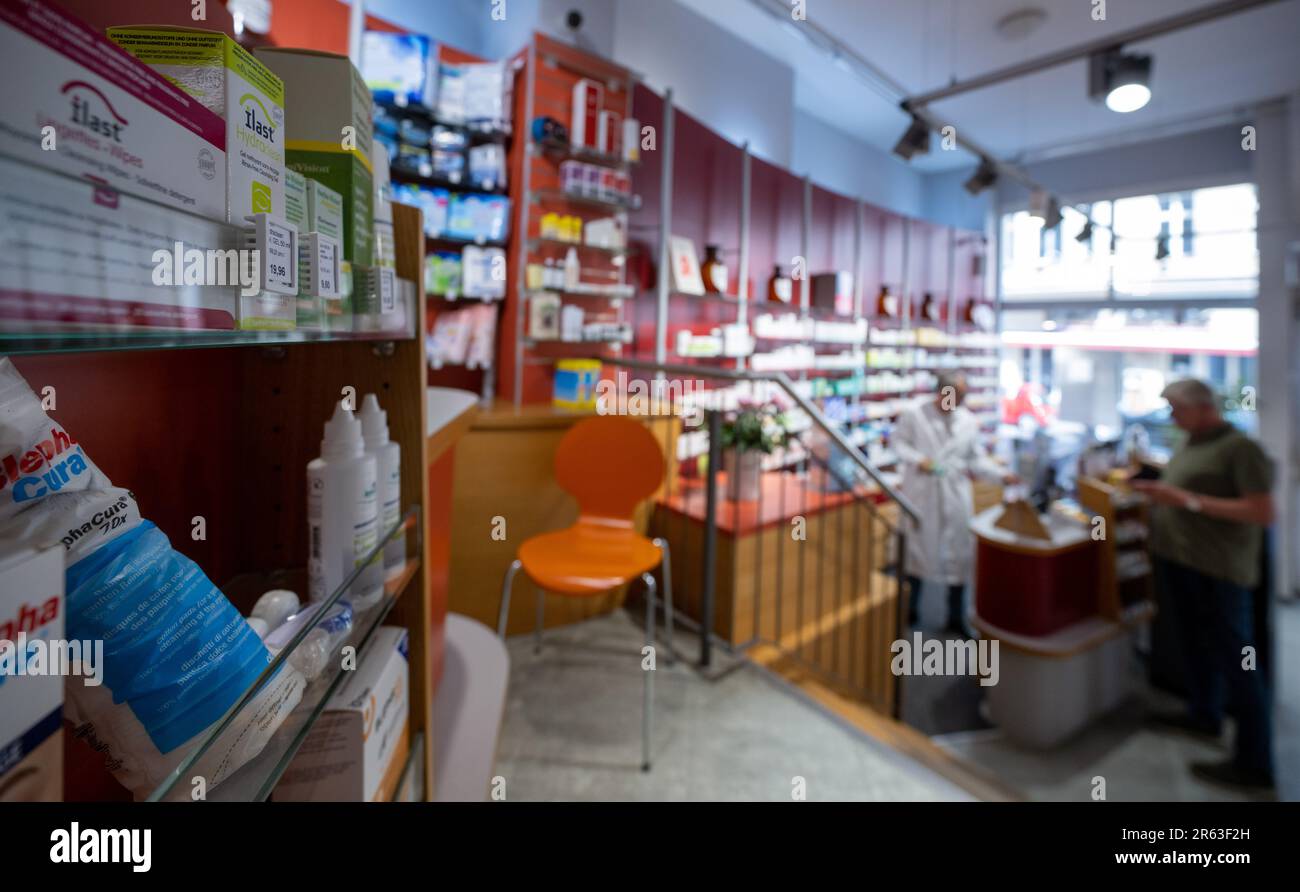 Berlin Germany Th June A Pharmacist Serves A Customer In A