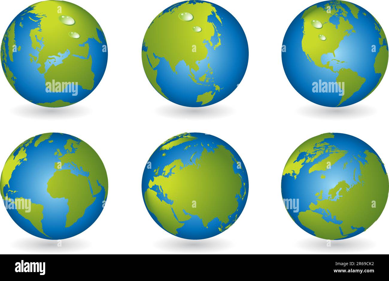 World Map 3D Globe Series Stock Vector Image Art Alamy