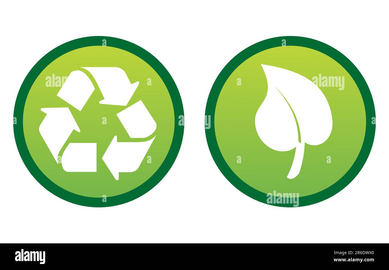 Environmental Recycling Icons Vector Illustration Stock Vector Image