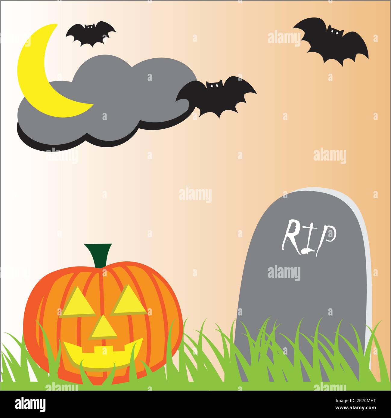 Spooky Bats Illustration Stock Vector Images Alamy