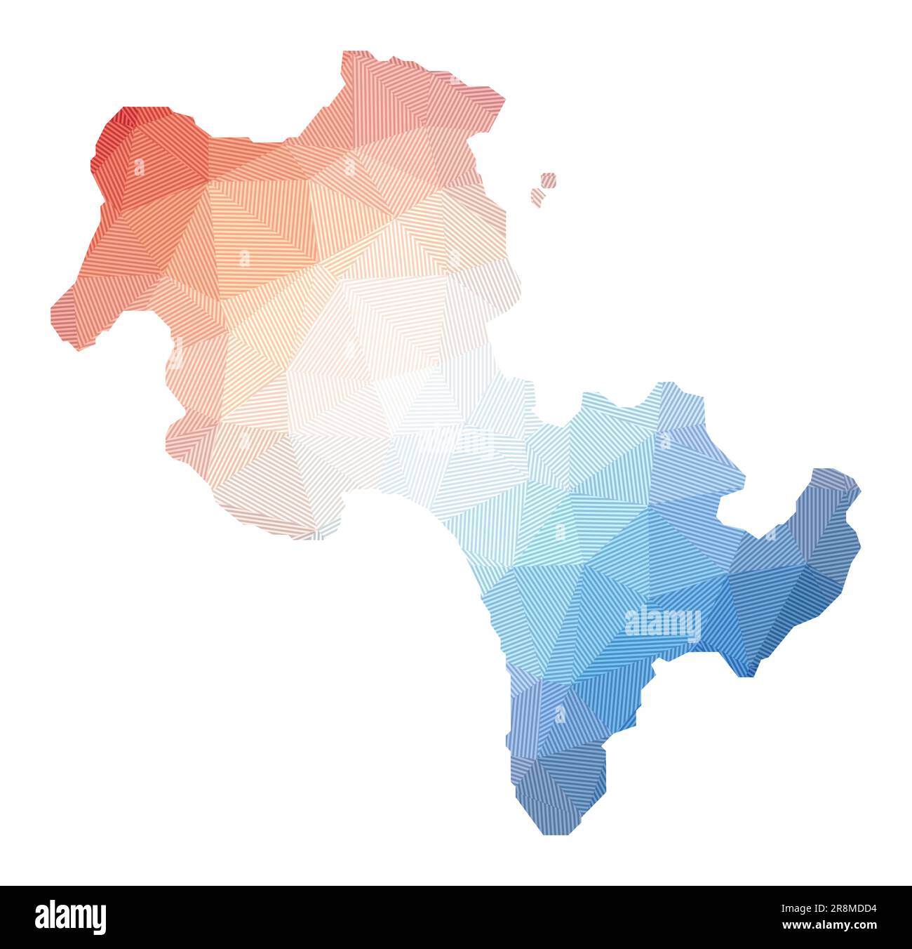 Map Of Koh Rong Low Poly Illustration Of The Island Geometric Design