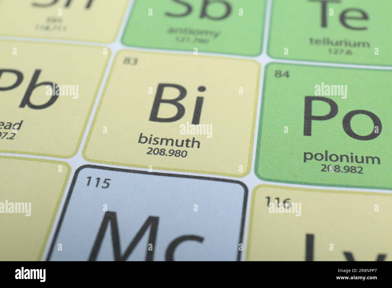 Periodic Table Of Chemical Elements Closeup View Stock Photo Alamy