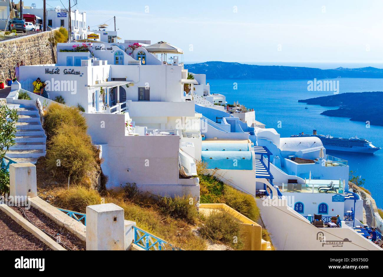 Picturesque Santorini Island Caldera Cliff Top Villages Greece This Is