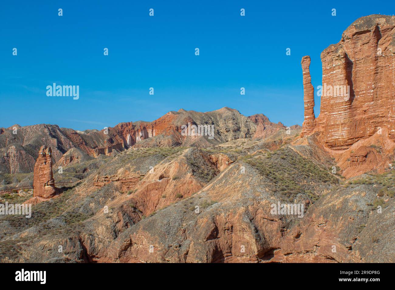 Binggou Danxia Landform At Zhangye Danxia National Geo Park In Gansu