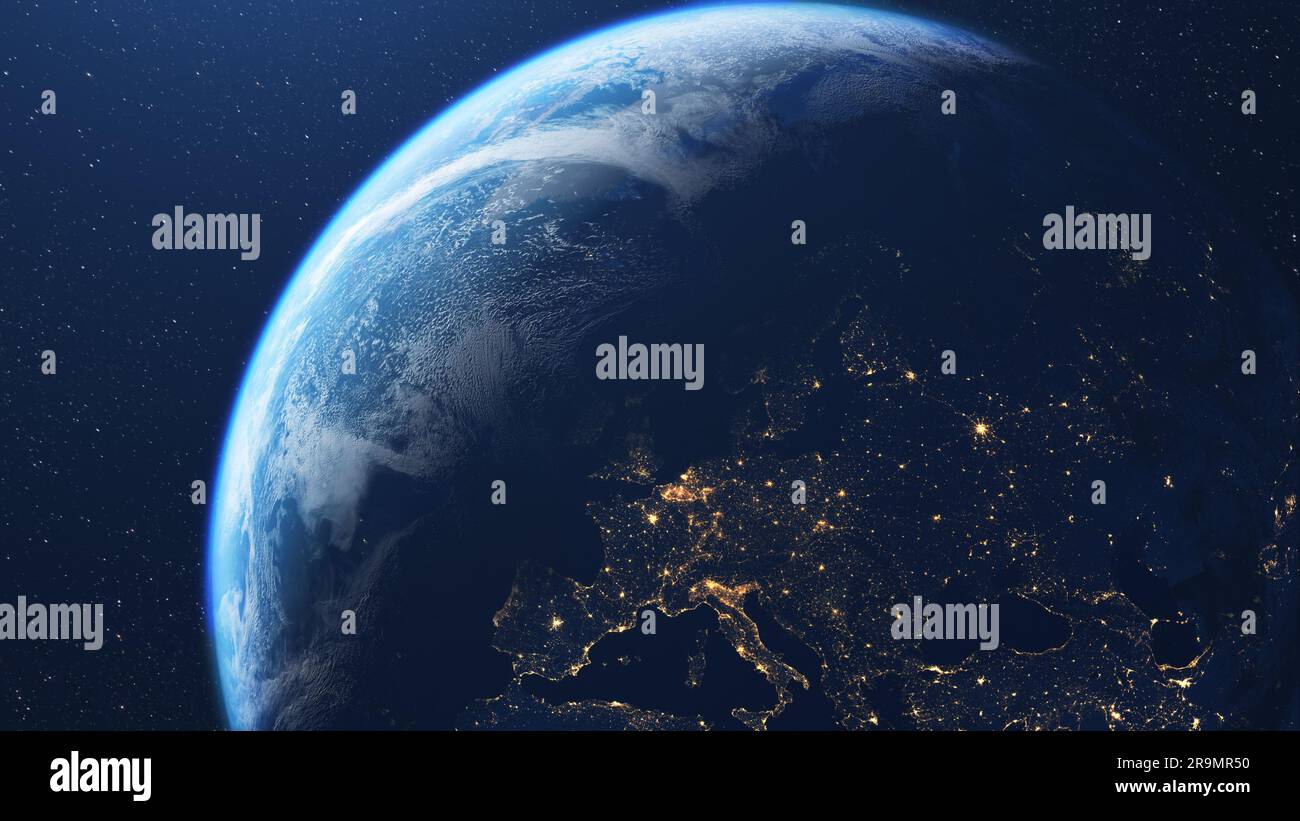 Planet Earth Seen From Space Stock Photo Alamy