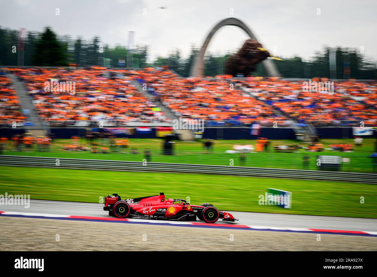 Scuderia Ferraris Monegasque Driver Charles Leclerc Competes During