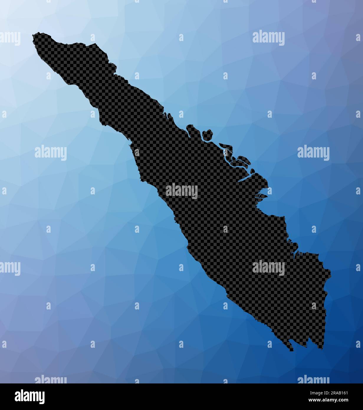 Sumatra Geometric Map Stencil Shape Of Sumatra In Low Poly Style