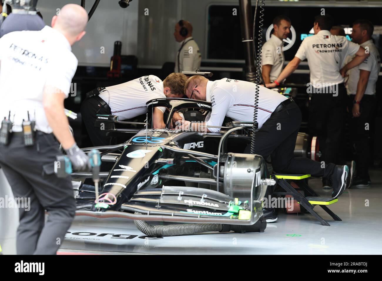 Mercedes Amg Petronas F Team During The Race On Sunday Jul Formula