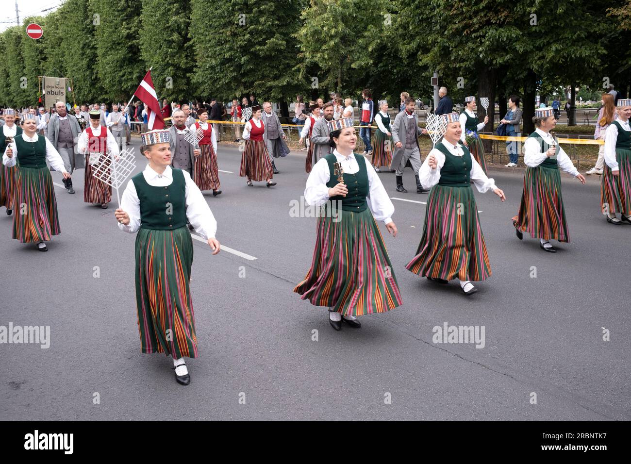 2023 Latvian Song And Dance Festival Parade Riga Latvia 2nd July